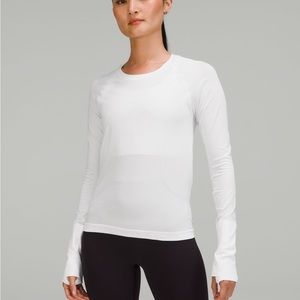 Lululemon White Swifly Tech Long Sleeve